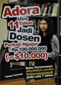 Adora : Usia 11 Tahun Jadi Dosen Perkali Ngajar Rp 100.000.000,-